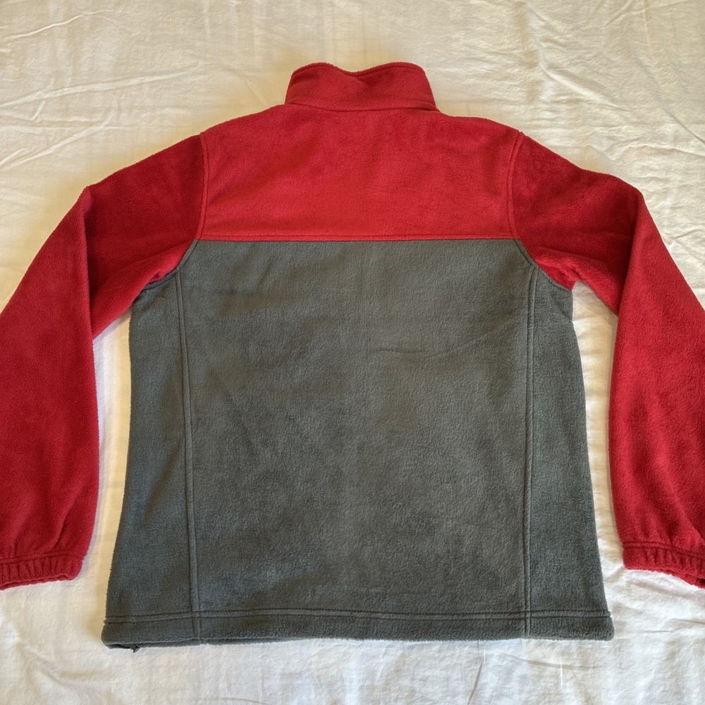 NWT Columbia Granite Mountain Fleece Jacket Men's Medium Full Zip Red Gray - Picture 7 of 9